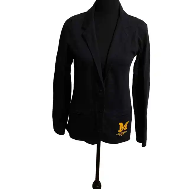 University of Missouri (MIZZOU) Black and Gold Blazer with Optional Cuffs, Sz S