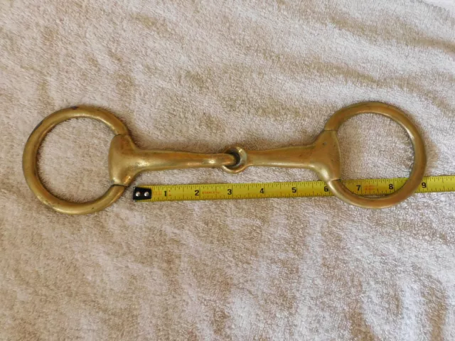 Vintage Brass Eggbutt Snaffle Horse Bit 5 ½ Ideal for period costume