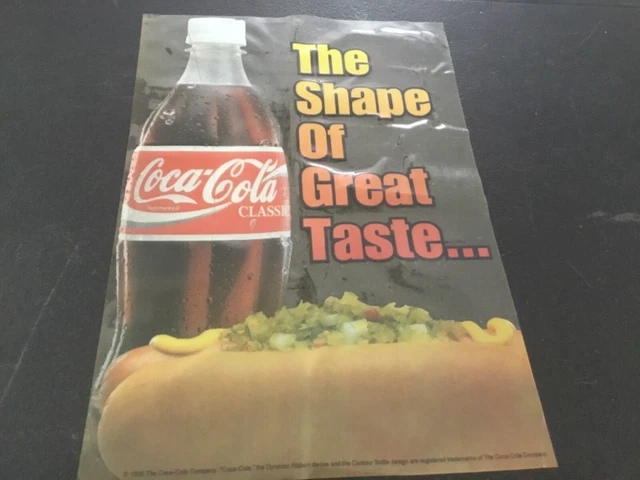 Coca Cola Used Window Cling Advertising Signs