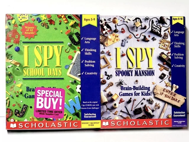 TWIN I SPY Pack School Days and Spooky Mansion by Scholastic Brain ...