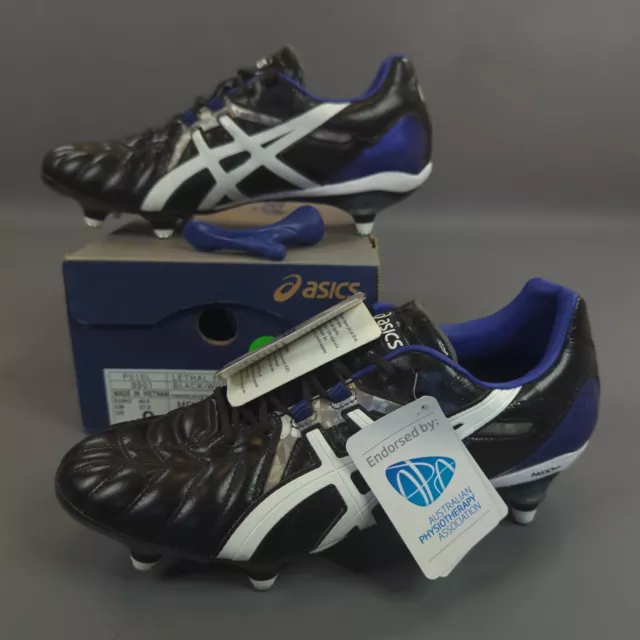 Asics Lethal Tigreor 8 ST Football Boots Mens US 9 Black Footy SG Soccer Cleats