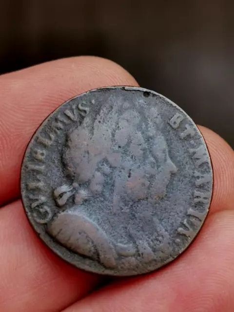 Royaume d'Angleterre, Half Penny , William et Mary 1694 ! 9,35 g