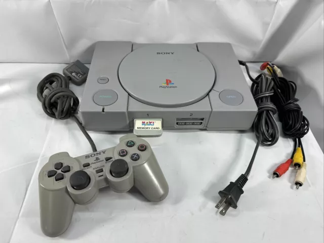 Sony PlayStation 1 PS1 Console SCPH-1001 W/ Cords - TESTED WORKS
