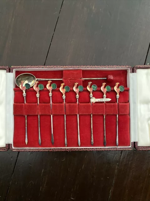 Vintage Cocktail Sticks And Spoon