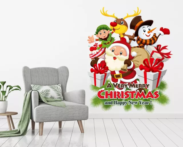 3D Christmas Xmas Poster 6 Wallpaper Murals Floor Wall Print Decal Wall Sticker