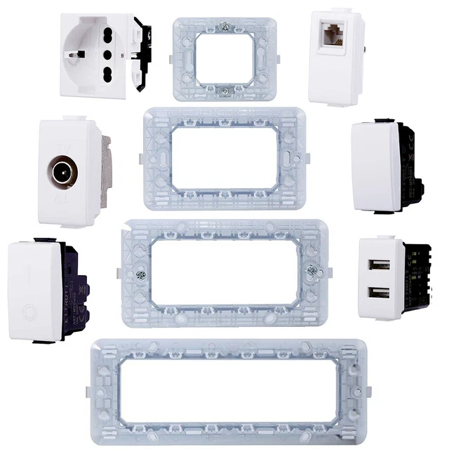 4 Box Usb Steckdose Mit Stecker Typ C Und Typ A 3.0a FÜr Bticino