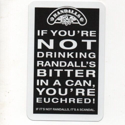 Jersey - Vintage Brewery Playing Card - Randall's Brewery, St. Helier