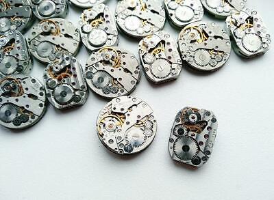 Piezas de reloj vintage de mecanismos pequeños 16 piezas. Movimiento Steampunk tamaño 18 mm, 20 mm