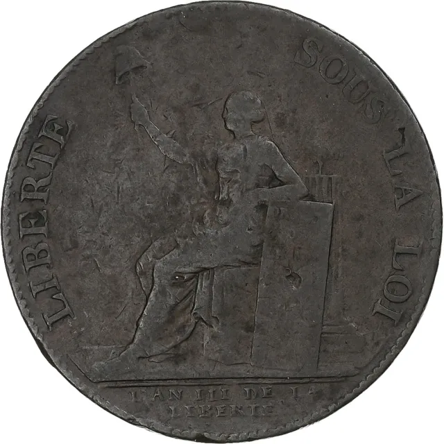 [#349245] Frankreich, Monneron, 2 Sols, 1791, Birmingham, S, Bronze, KM:Tn23
