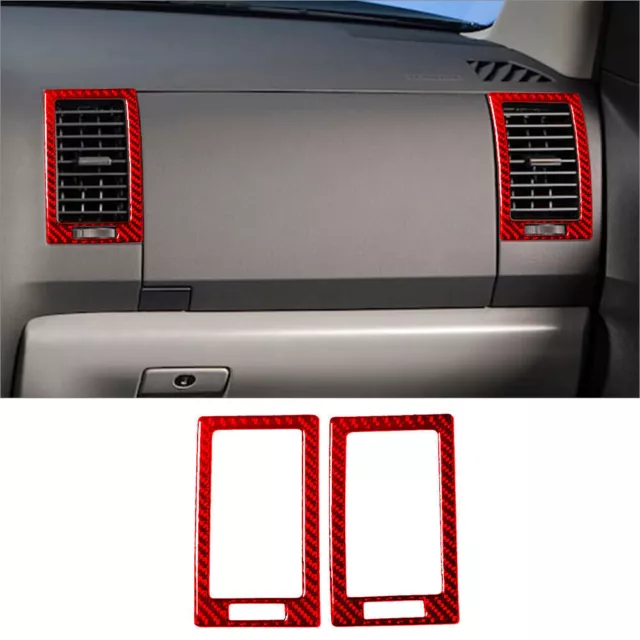 Red Carbon Fiber Passenger Side Air Vent Cover Trim For Toyota Tundra/Sequoia