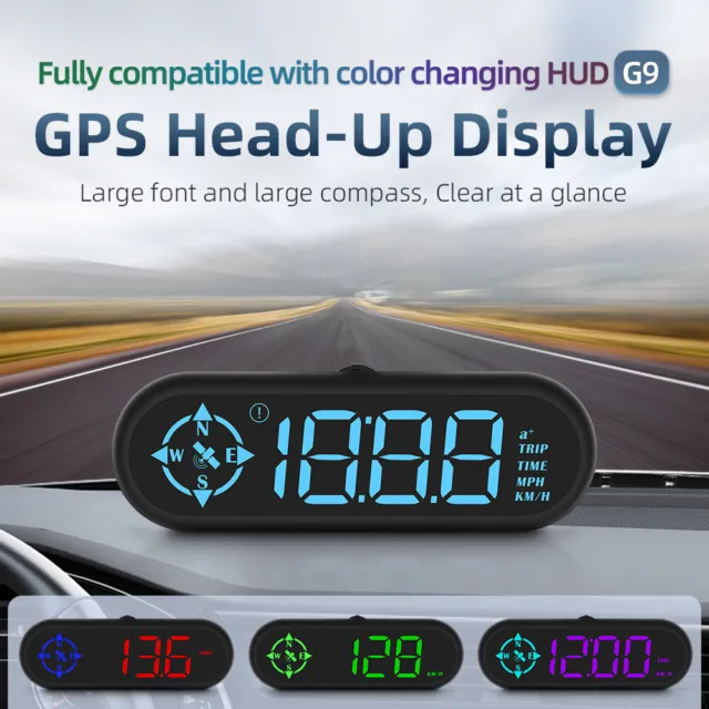 G9 GPS Speedometer LED Auto HUD Head-Up Display On-board Computer for All Car