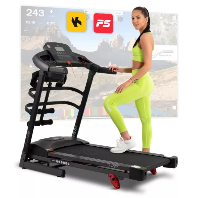 Hop-Sport Laufband elektrisch HS-1500LB - LCD Display und Massagegerät klappbar