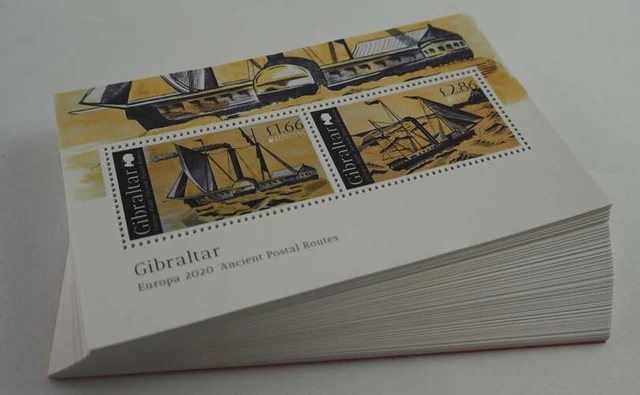2020 Gibraltar; 100 Blocks Postroute, postfrisch/MNH, Bl. 142, ME 1200,-