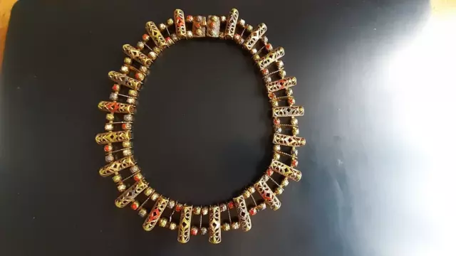 Art Deco  Egyptian Revival Collar Necklace