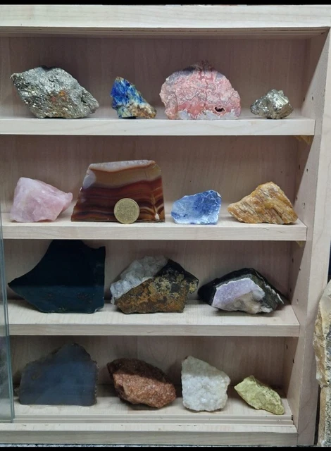Mineralien Sammlungsauflösung Vitrinenstücke Edelsteine Rohsteine Fossilien alt