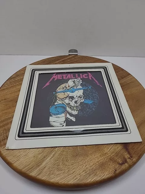 Vintage Metallica 8” X 8” Cardboard Framed Glass