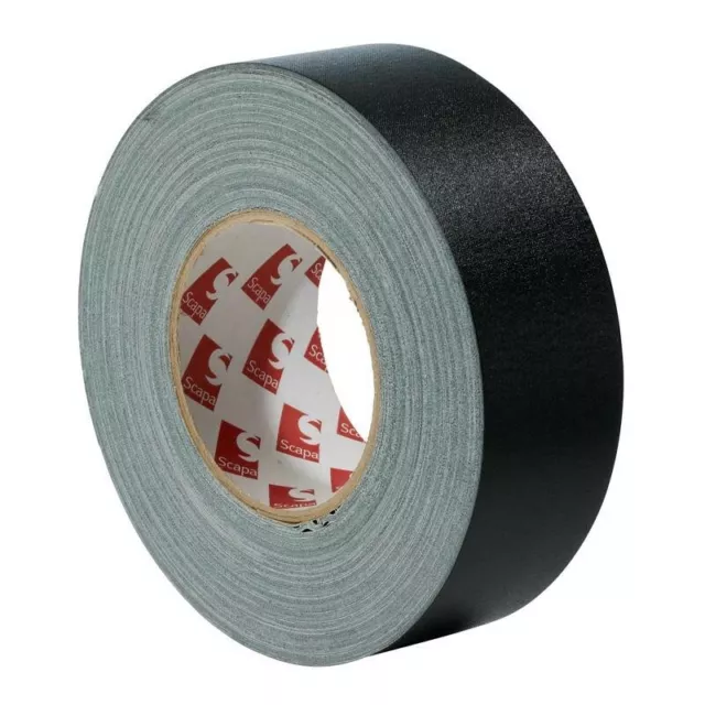 NEW SCAPA 50MM x 50m BLACK MILITARY WATERPROOF CLOTH DUCT TAPE SCAPA 3122  £9.99 - PicClick UK