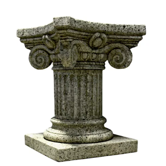 Colonna con Capitello in Marmo Decorazione Interni Esterni Made in Italy  H 55cm