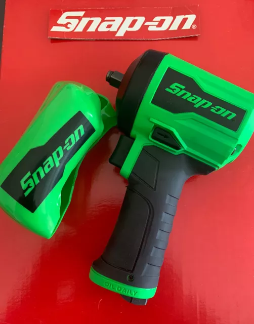 Snap On 3/8" Drive Green Stubby Air Impact Wrench PT338 PT338G Brand New Air Gun