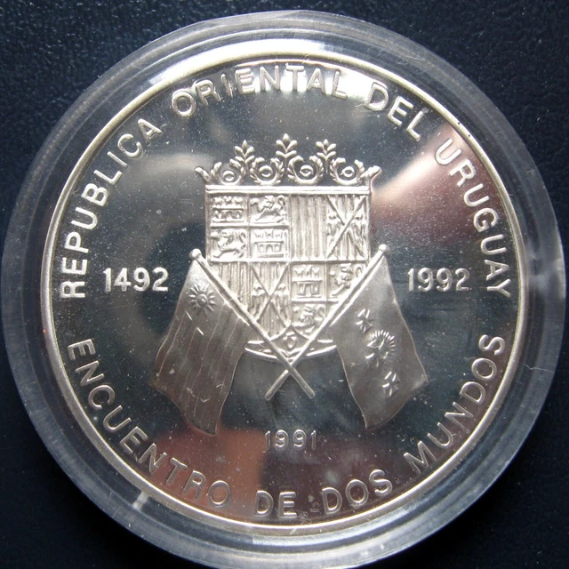 Uruguay - 50000 Nuevos Pesos 1991 Proof Km# 100, Ibero - American Series