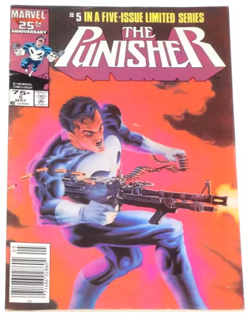 The Punisher #5 Fn Newsstand 1986 Limited Series 1St Print Marvel Comics M. Zeck