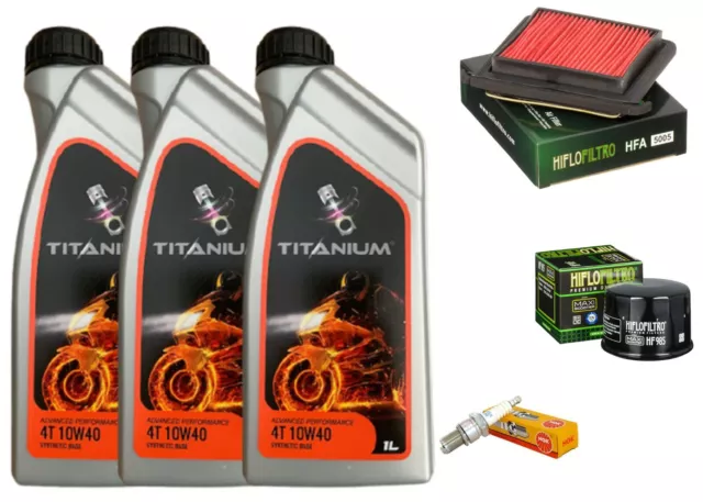 Kit/tagliando Kymco Xciting/500/R titanium 10W40 filtro olio aria candela KYMCO