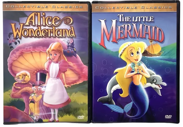 2-DVD’s: “The Little Mermaid” & “Alice In Wonderland” Collectible Classic Movies