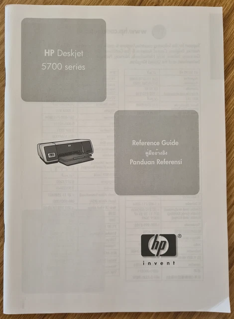 HP DeskJet 5700 Series - Reference Guide