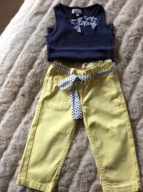 Marks & Spencer Indigo Age 6Yrs Lemon Crops And Skinny Rib T-Shirt