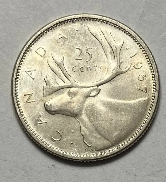 1957 Canada Silver 25 cents