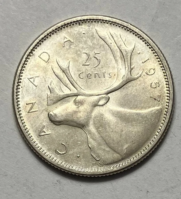 1957 Canada Silver 25 cents