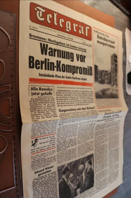 tolle alte Zeitung - Telegraf nr. 162/14   16. Juli 1959