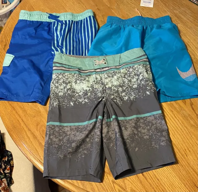 Boys Lot of 3 Size 8-10 Swimming Trunks