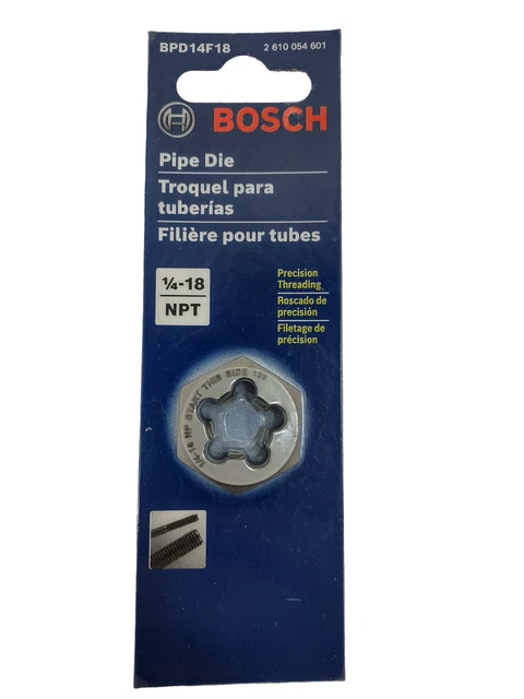 Bosch Bpd14F18 1/4 In. - 18 Npt High-Carbon Steel Pipe Die