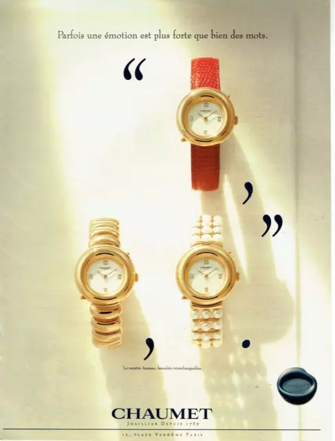 publicité Advertising 0423  1994   les montres Chaumet