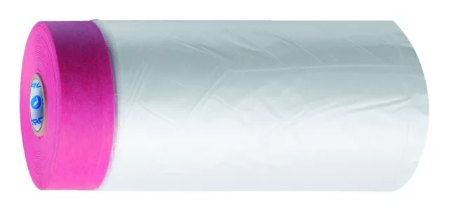 Storch Masker Tape Folie mit Abklebeband Cover Quick Abdeckfolie rot 210cm x 20m