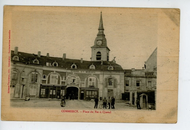 Commercy—Place du Fer a Cheval—CPA Meuse FRANCE Antique Market Square 1910s