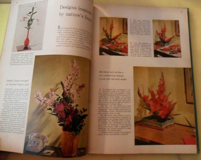 Vintage Better Homes & Gardens Flower Arranging BOOK 1957, Green Gold Hardcover 6