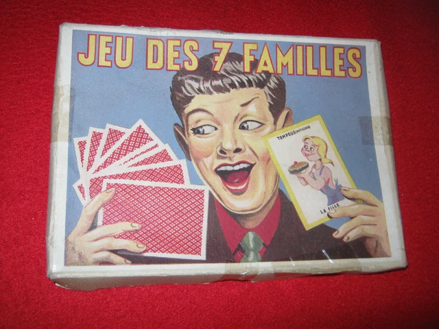ANCIEN JEU DE 7 Familles En Boite 20X14Cm Annees 50 EUR 3,50 - PicClick FR