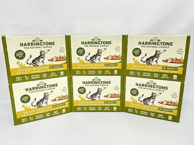 Harringtons Cat Wet Mixed Poultry Selection in Gravy 72x85g Duck Chicken Turkey