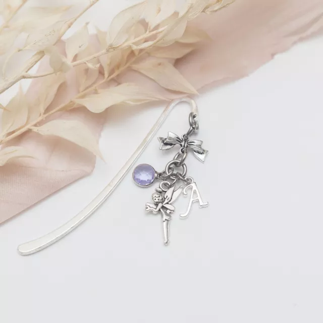 Fairy bookmark personalised gifts birthstone initial letter faerie fairy tale