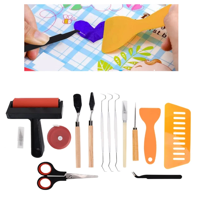 Kit De 21 Herramientas Para Manualidades Con Vinilo ¡Precisión De Acero Inoxidable! Incluye Pinzas, Raspadores Y Más