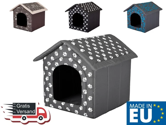 Cabane Pour Chien - Niche Douillette Couchage Chien - Housse Amovible Lavable - Tailles S M L - Couleurs Assorties