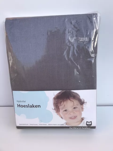 Nueva sábana ajustada cuna Briljant bebé, Hydro PHILEN sábana ajustada 60x 120 cm gris