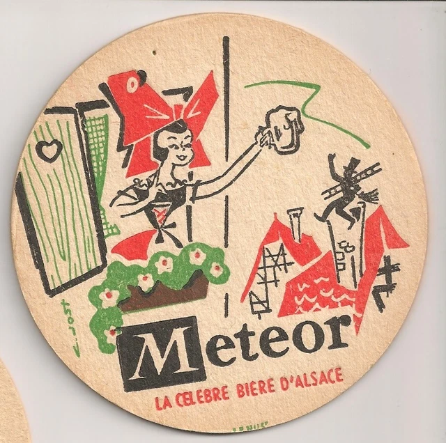 Sous-bock Publicitaire Ancien - Bière ANCRE Alsace - Coaster 10