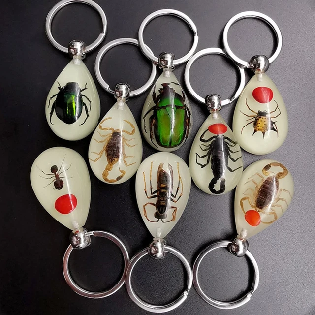 Luminous Pendant All Match Decorative Keychain Ants Scorpion Pendant Party Favor