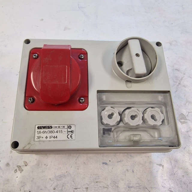 Presa Interbloccata GEWISS GW66309N | 3P+N+T 16A IP67 | Senza Fondo - Foto 9