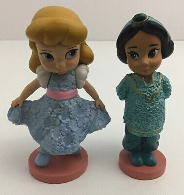 Disney Animators Collection Deluxe Figure Toddler 3" Lot of 2 Princess PVC