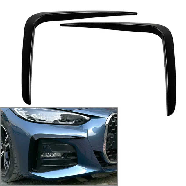 Front Bumper Lip Spoiler Für BMW 4 Serie G22 G23 M Sport 2020-2023 Schwarz