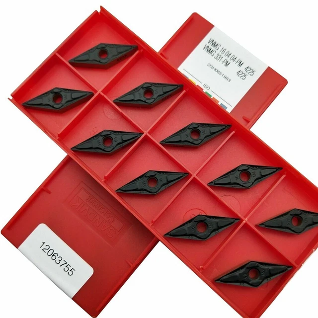 10 Pièces Plaquettes Carbure VNMG160404-PM Classe 4225 Fraisage Coupeur